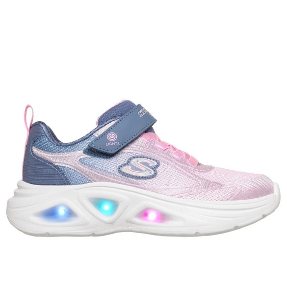 Skechers világító sportcipő lány 303729L-GYPK