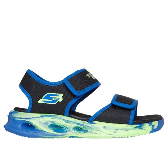 Skechers világító gyerekszandál fiú 407061L-BKBL
