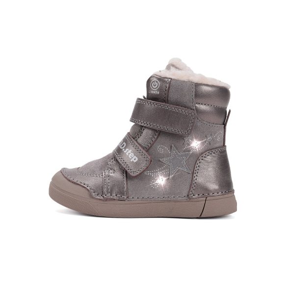 D.D.Step világító téli gyerekcipő lány W068-52745AM