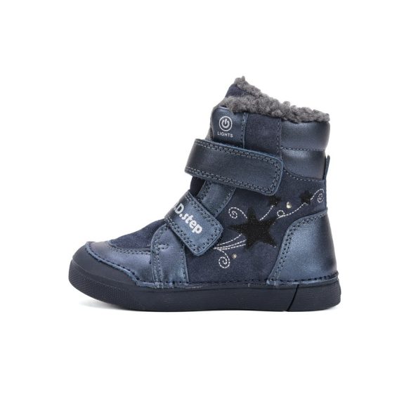 D.D.Step világító téli gyerekcipő lány W068-52745M