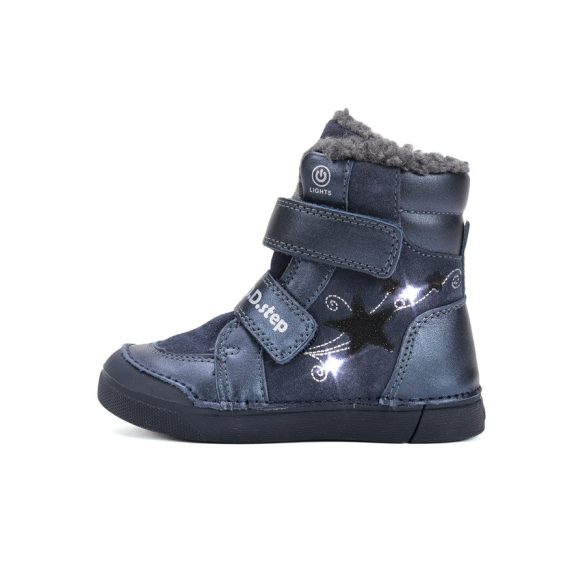 D.D.Step világító téli gyerekcipő lány W068-52745M